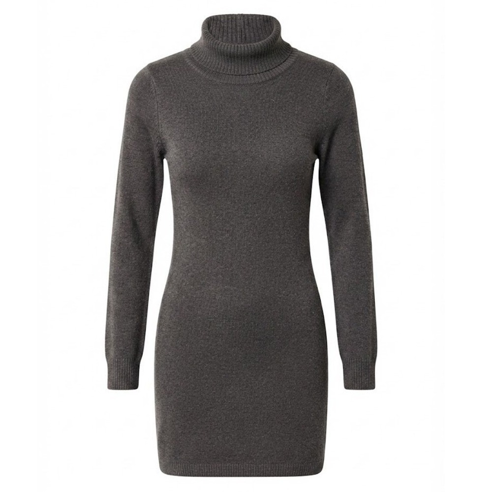 HM Basic Womens XS Brown Turtleneck Long Sleeve Mini Sweater Dress - WD
